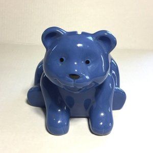 Blue Bear Piggy Bank & Flower Pot